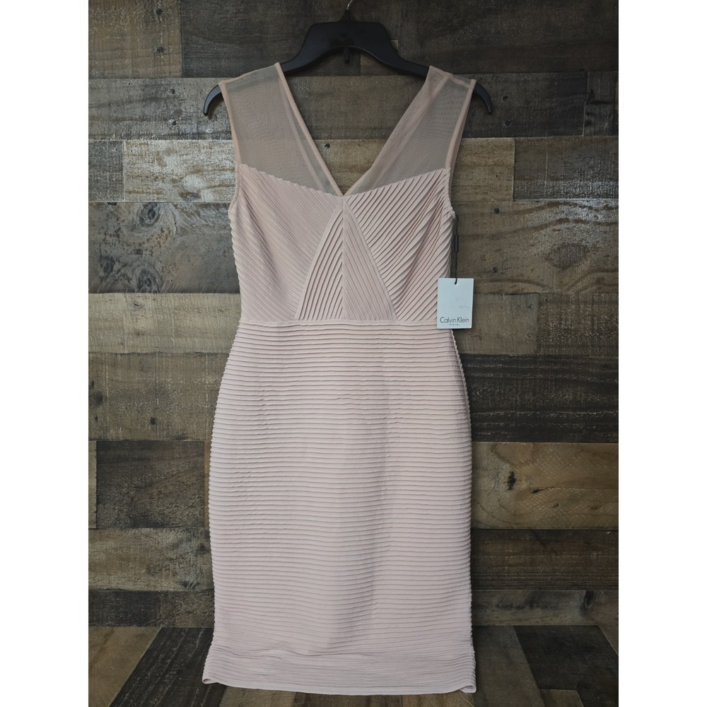 Calvin Klein Bodycon Bandage Dress Stretchy Event Sexy Cocktail Women Size 4 NWT